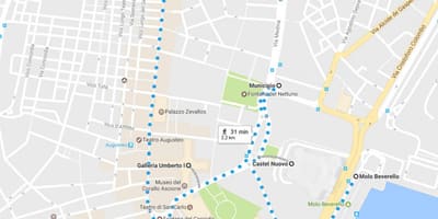 Pješačenje Napulj karti