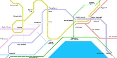 Karta Napulja tramvaj 